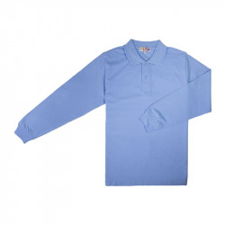 反領長袖Polo-shirt